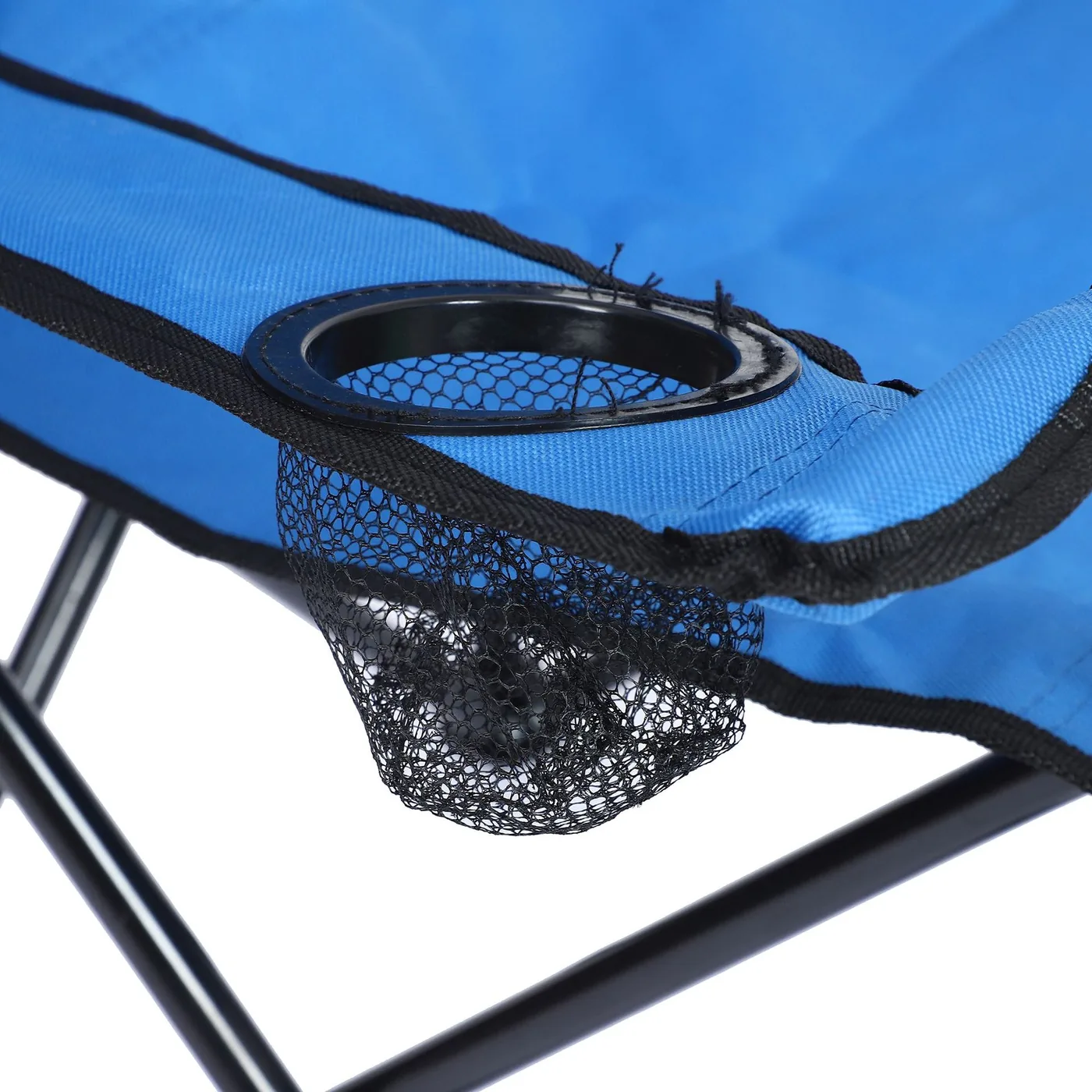 Camping chair cup holder detail
